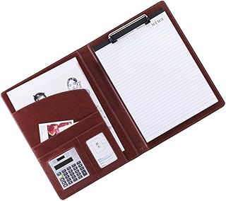 Ciieeo Portfólio De Couro Fichário De Couro Pastas De Papel Fichário De Negócios Fichário De Negócios Padfolio Fichário De Portfólio De Papel Kraft Pasta De Arquivo Pasta De Arquivo