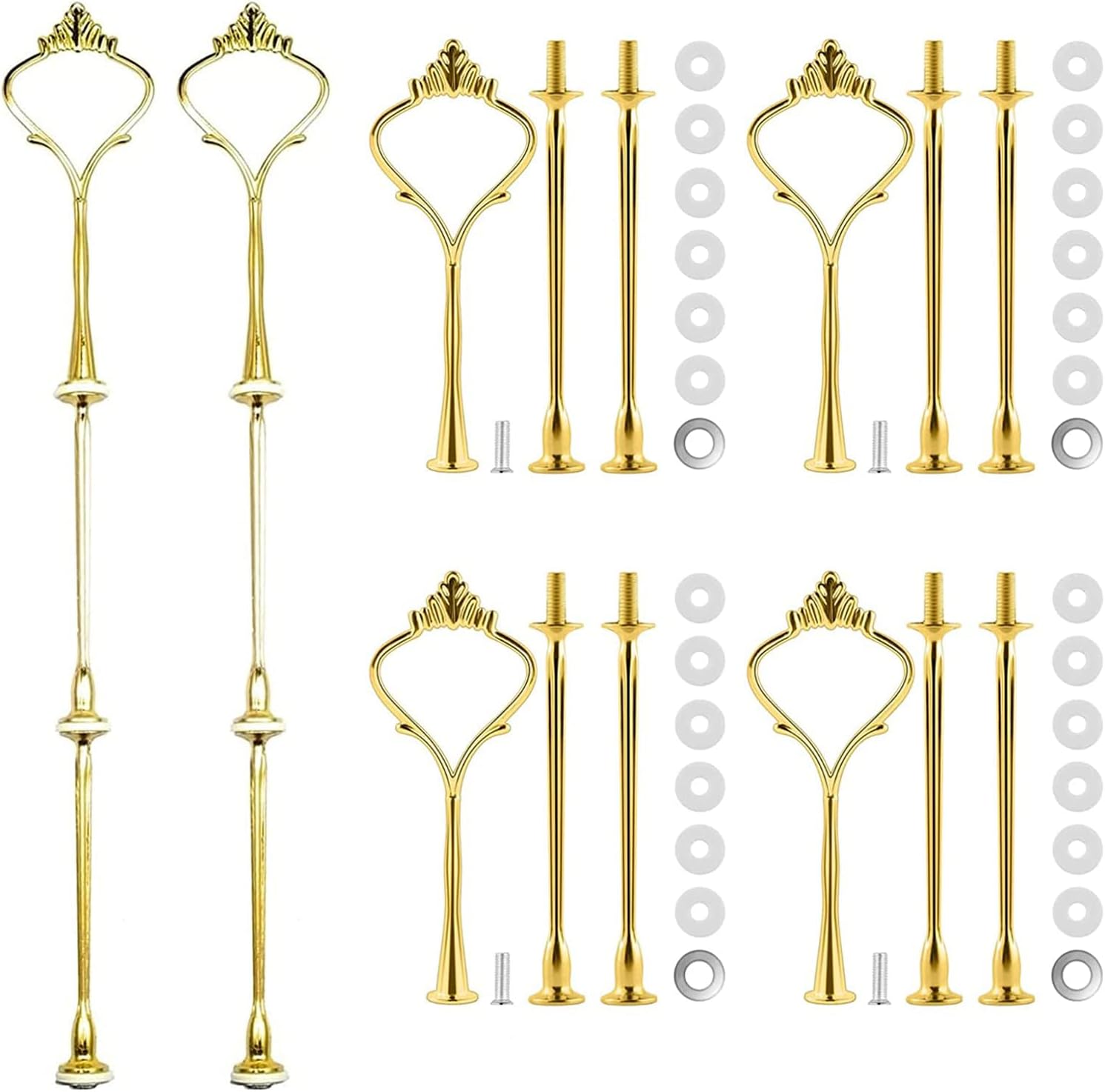 6 Sets Cake Stand Fittings, BetterJonny 3 Tier Cake Plate Stand Handle