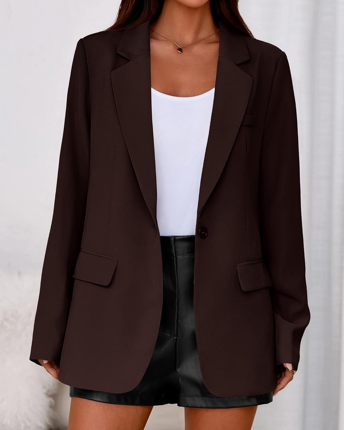 BTFBM Blazers for Women 2026 Spring Business Casual Clothes Open Front Oversized Winter Coats Work Office Suit Jackets - Image 4