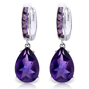 Galaxy Gold GG 14k Solid Gold Huggie Earring Amethyst