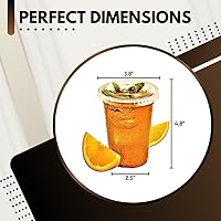 Vista 2 de Green Direct Vasos desechables de 16 onzas con tapas, vasos de plástico transparente con tapas, tazas de café helado para té Boba de burbujas, taza