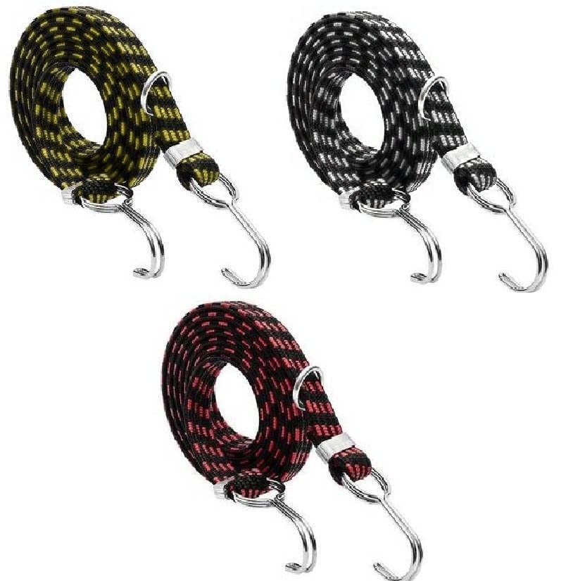 Dinojames 3 pcs 30mm Width 6 feet Length Multipurpose Ultra Flexible Rectangle Shaped Bungee Motorcycle Bike Luggage Elastic Strap/Rope with Metal ABS Hook 6 ft Multicolored - 3 Pcs. (B09XFLVC53) Amazon Price History, Amazon Price Tracker