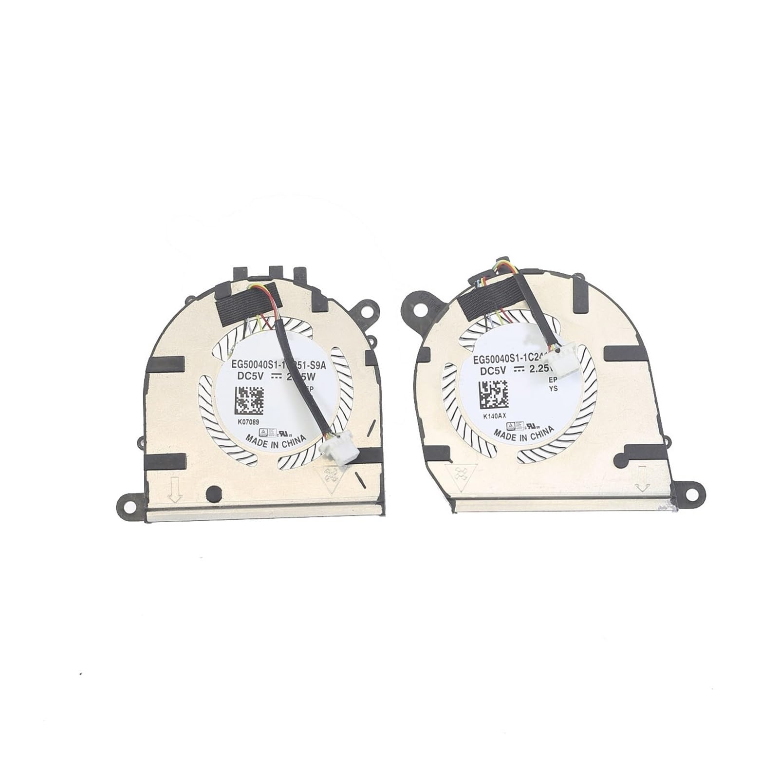 tianwandong Laptop CPU GPU Cooling Fan EG50040S1-1C241-S9A EG50040S1-1C251-S9A DC5V 2.25W 4Pin for x360 1040 G7 M16006-001(SET)