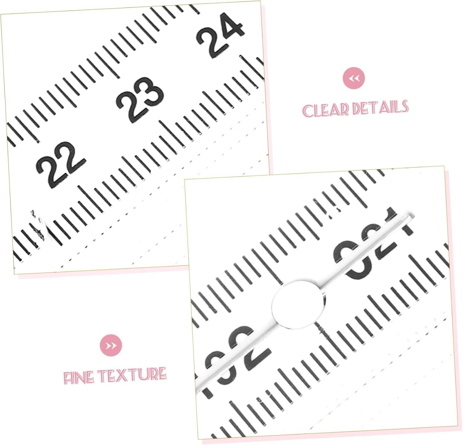 Set di 2 righelli pieghevoli, strumento di misurazione portatile, lungo 2 metri, in plastica, per misurazioni accurate, design compatto per una facile conservazione