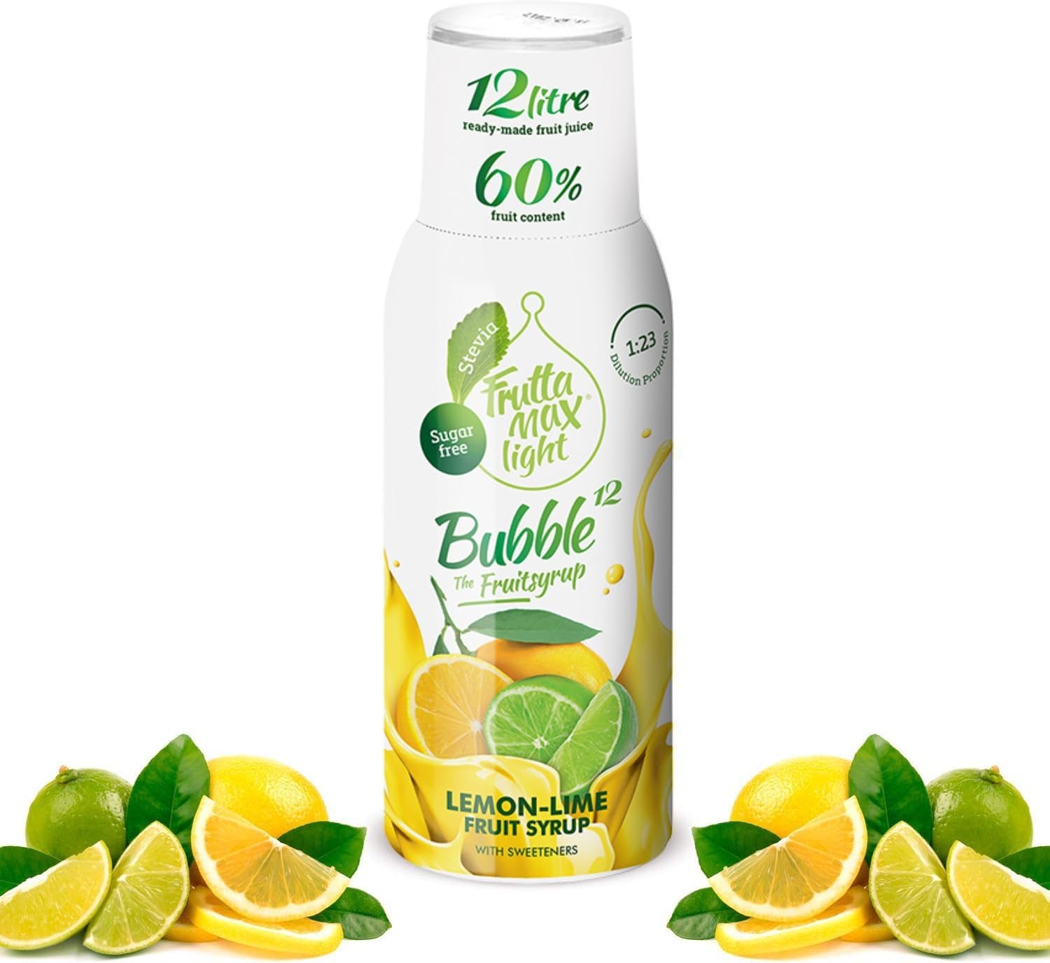 Sugar-Free Lemon and Lime Syrup – 60% Real Fruit | Low-Calorie Drink Syrup for Soda Makers, Cocktails & Desserts – 500ml