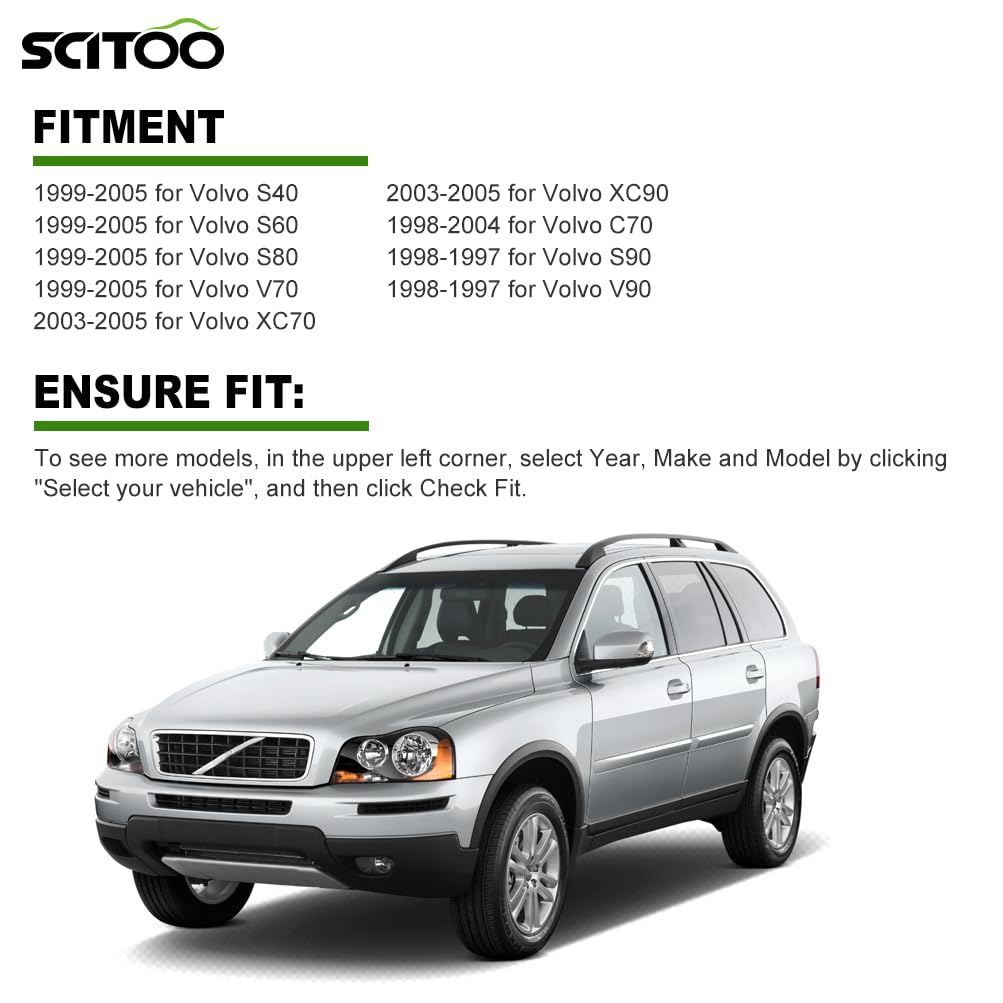 SCITOO Ignition Key Fob Shell Replacement for Volvo S60 S80 V70 XC60 XC70 XC90 1998-2016