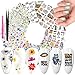 Acmerota 24 pcs Nail Art Stickers Daisy Nail Water Stickers Stickers Léopard Nail Art Summer Nail Art Décorations Ongles Design Kit avec pince à épiler, bâton de pression pour Nail Art Décoration