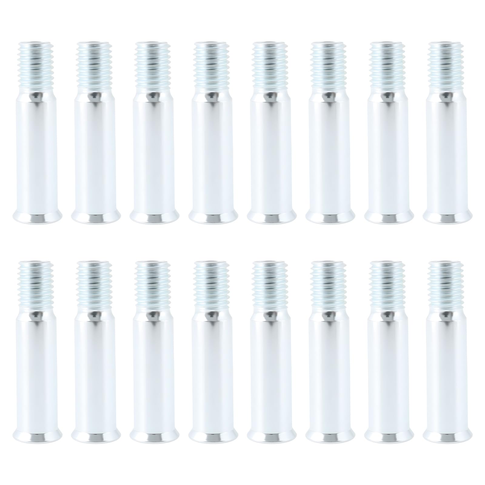 eMagTech 16x Aluminium Alloy Inline Roller Skate Axles Screws Bolts 8mm Compatible with Roller Skate Shoes Silver