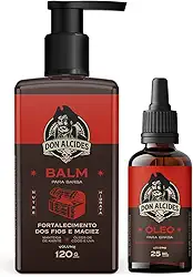 Kit 1x Balm 120ml E 1x Óleo 25ml Barba Negra Don Alcides