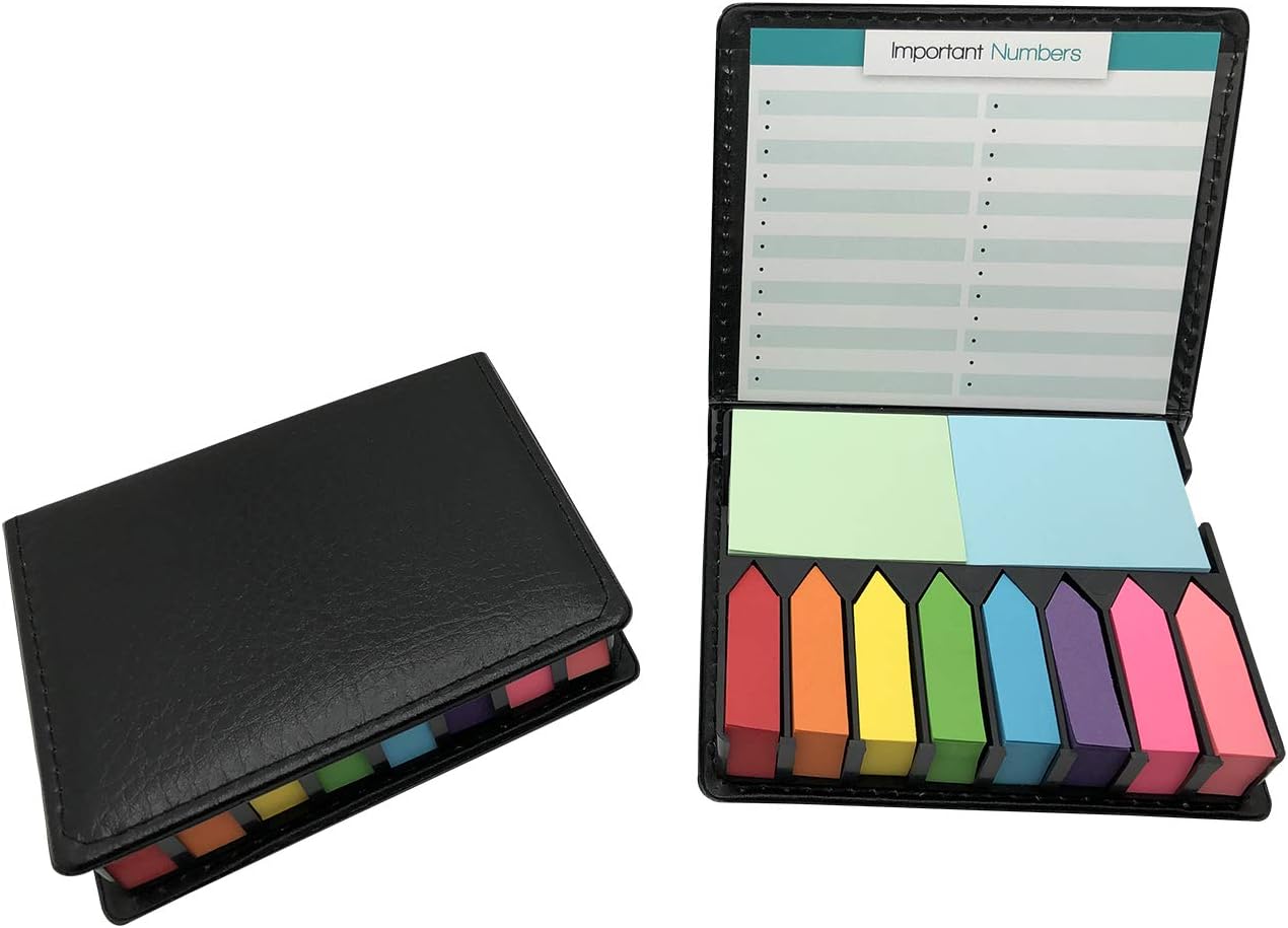 Nice Paper Cute Boxed Self-Sticky Notes, Memo Pad Set, 1920 Pieces Page Colorful Makers Tabs, Arrow Flag Colored Labels,12 Colors, 2 Sizes, Mini Designs Plastic Holder Box Idea for Gift