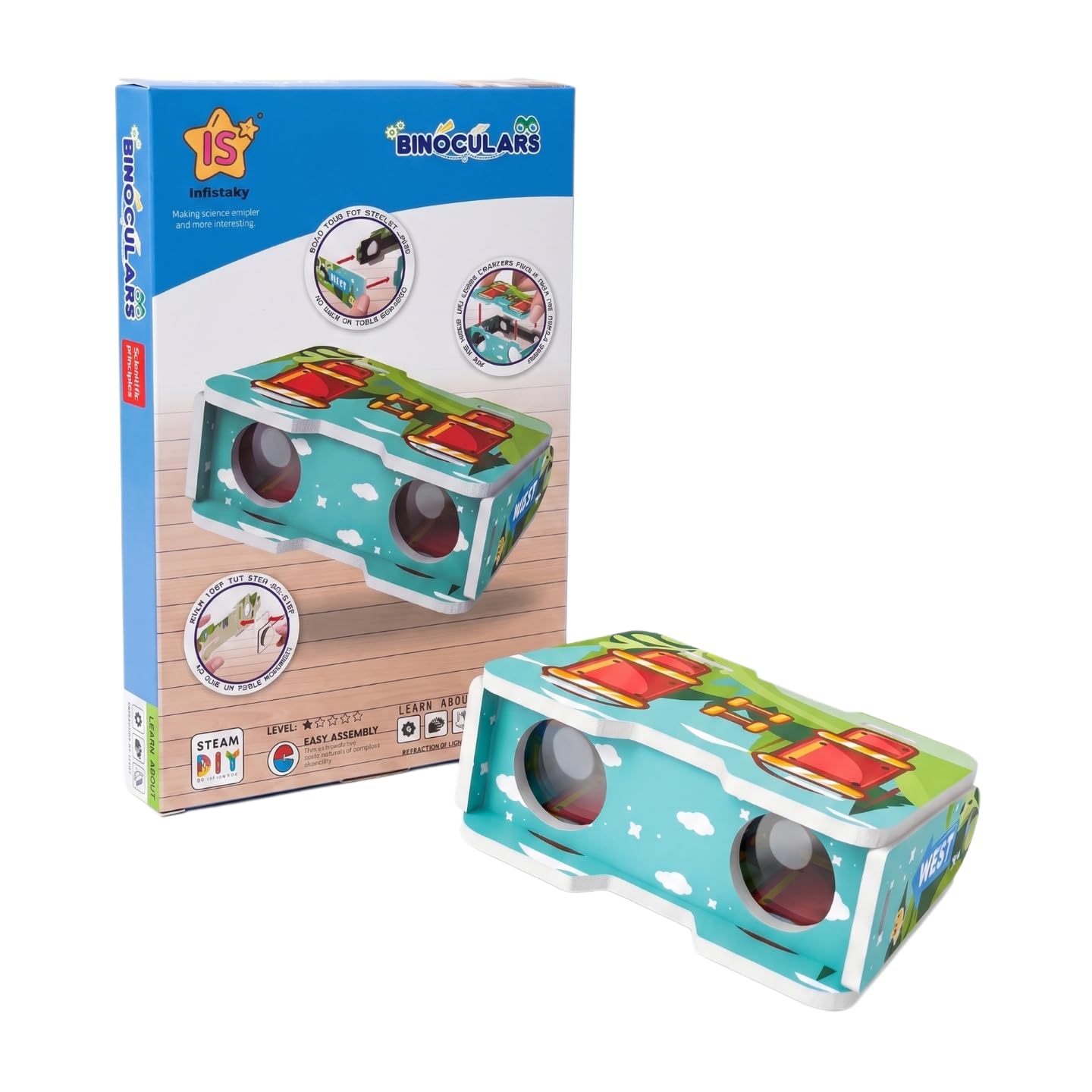 Photo 1 of STEM DIY Binoculars Kit - Build & Explore Optics, Astronomy