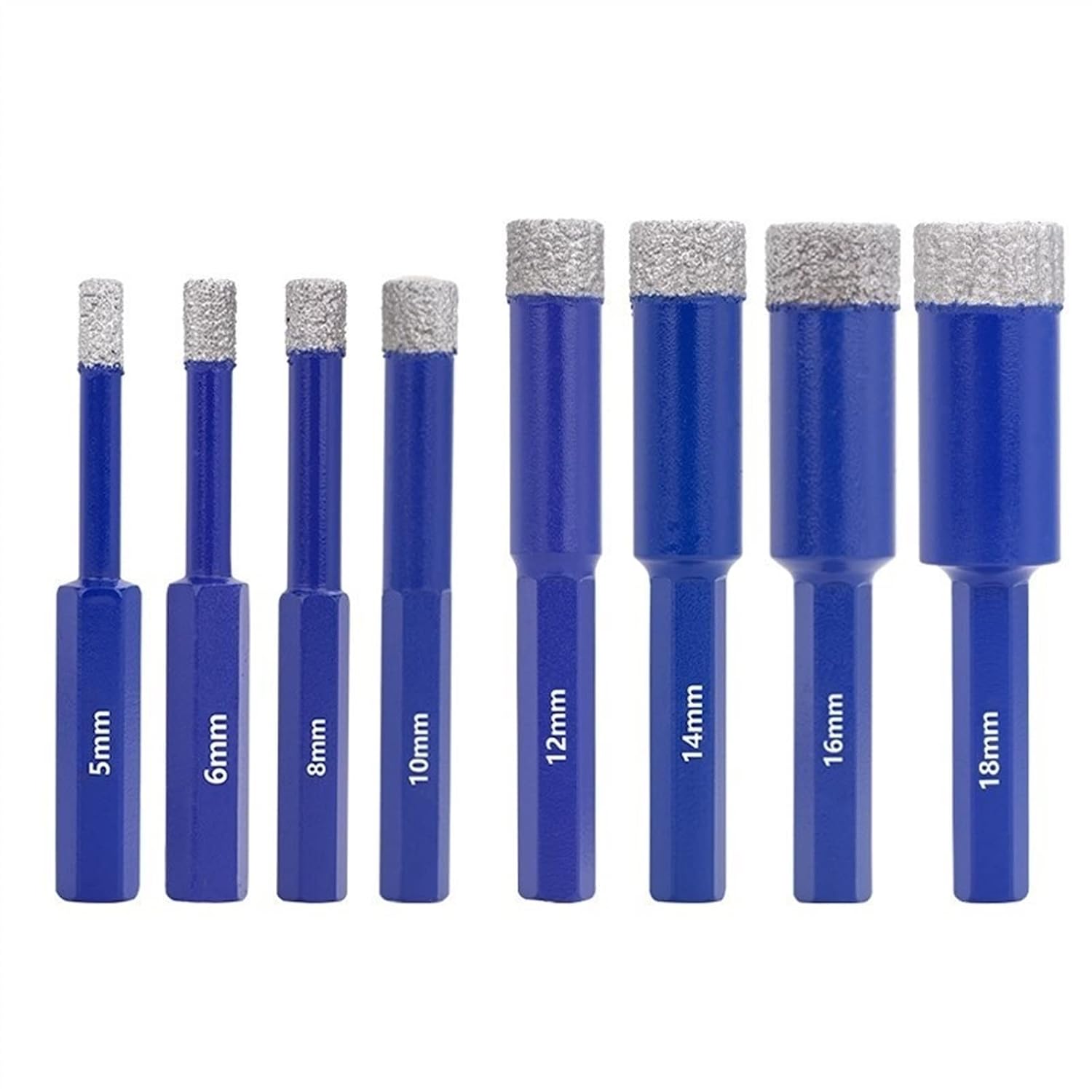 Diamond Brazed Drill Bit Hole Saw Cutter for Glass Marble Granite Brick Tile Ceramic Porcelain Concrete 5/6/8/10/12/16/18mm 1Pcs (Color : 12x10mm)