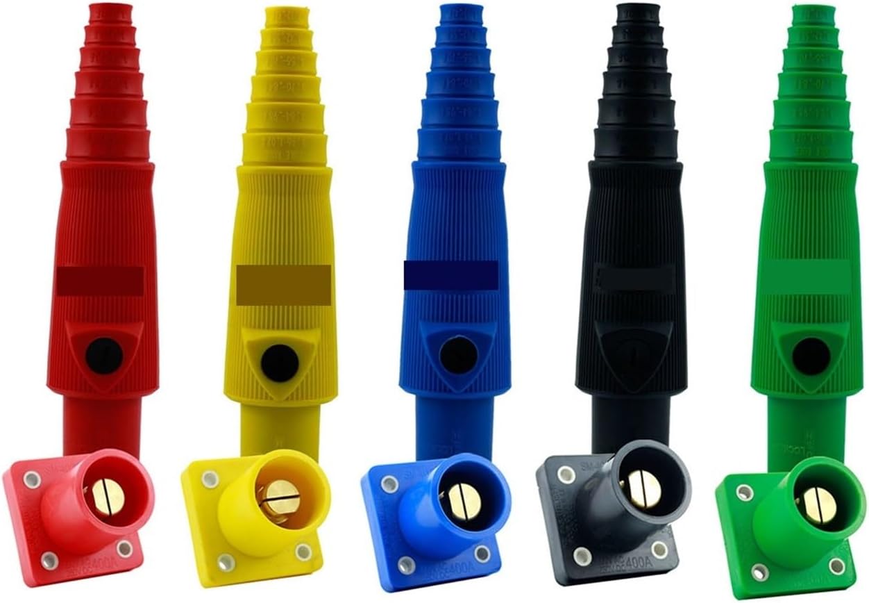 10PCS Female Inline Plugs Panel Mount Male Sockets 400 Single Pole Camlock Compatible With Stage Power Distribution Box