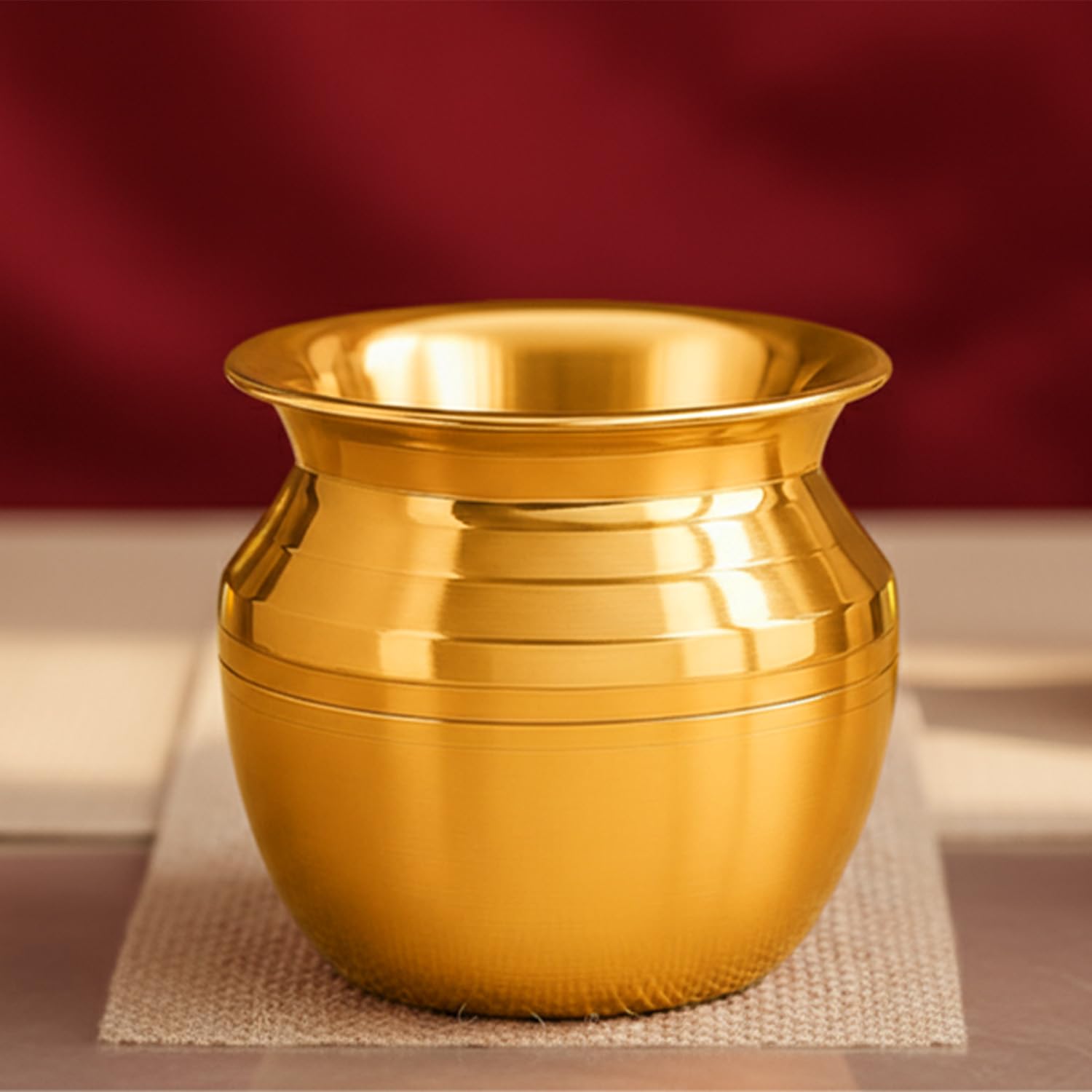PrettyKrafts 100% Pure Brass Lota/Kalash for Puja (600 ml) | Brass Lota for Pooja | Pital ka Lota for Puja | Kalasam Chembu | Peetal Lota for Puja | Kalash for Karwachauth-image-29