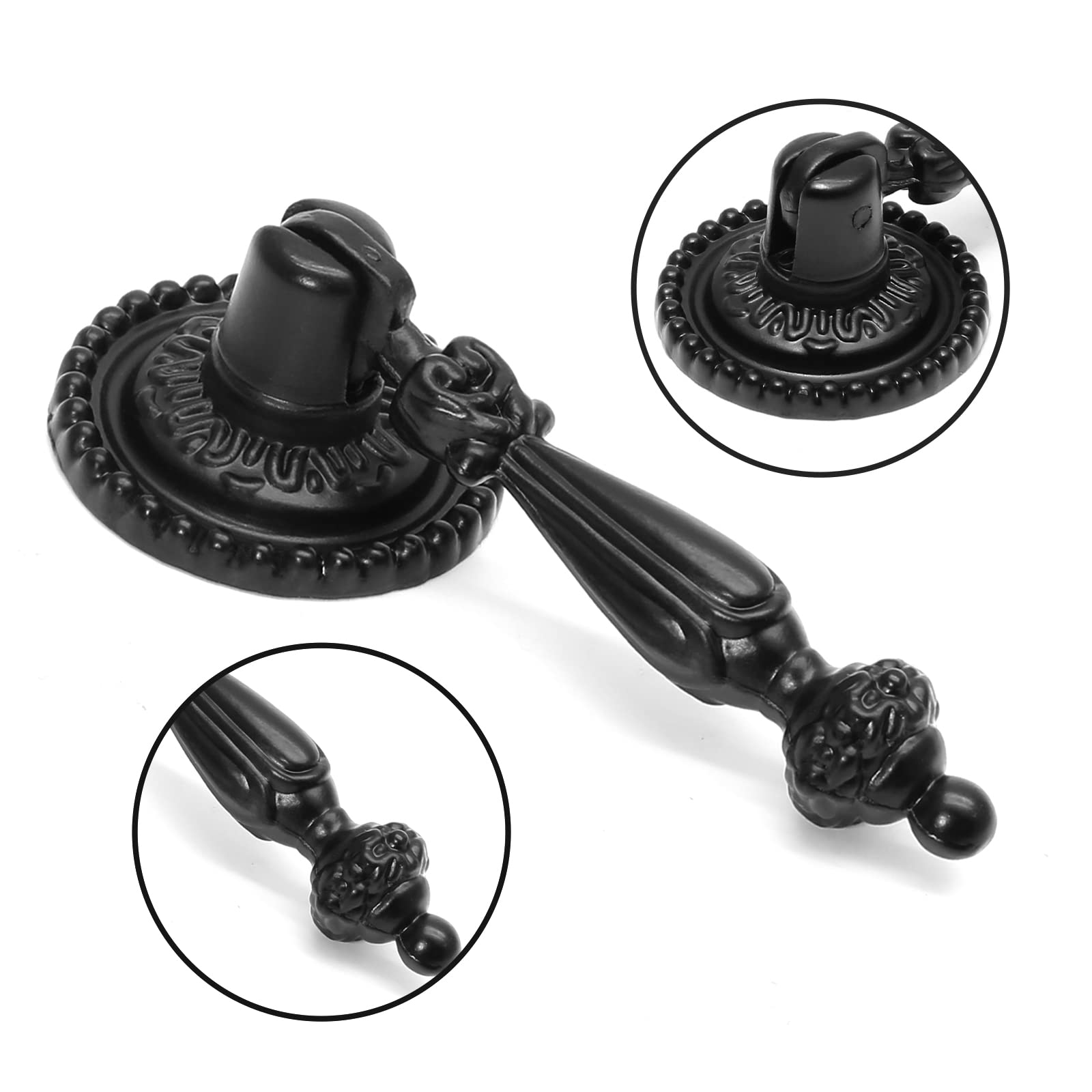 Antique Cabinet Pulls - Black Handles (4 Pack) -3 Antique Cabinet Pulls - Black Handles (4 Pack) -3