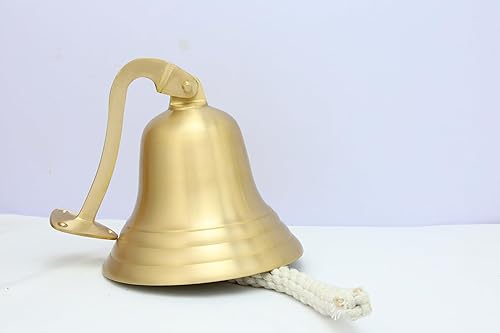 Miniatura 2 de Nagina International Campana de seguridad de barco de fuerza naval marítima chapada en níquel y latón de aluminio cepillado Campanas de puerta