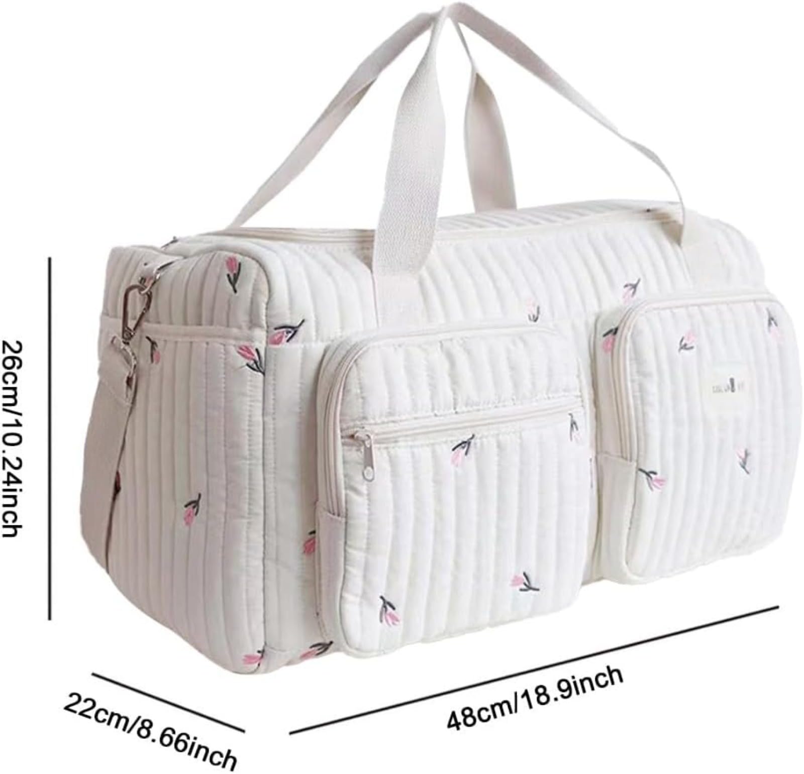Générique Sac à langer fourre-tout pour maman - Léger - Matelassé - Grand sac à langer multifonction pour la maternité et le changement de bébé pour l'hôpital et le week-end