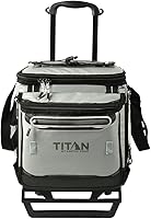 Vista 11 de Titan Deep Freeze 60 (50+10) Can Wheeled Cooler - Collapsible Rolling Cooler with Wheels and All-Terrain Cart