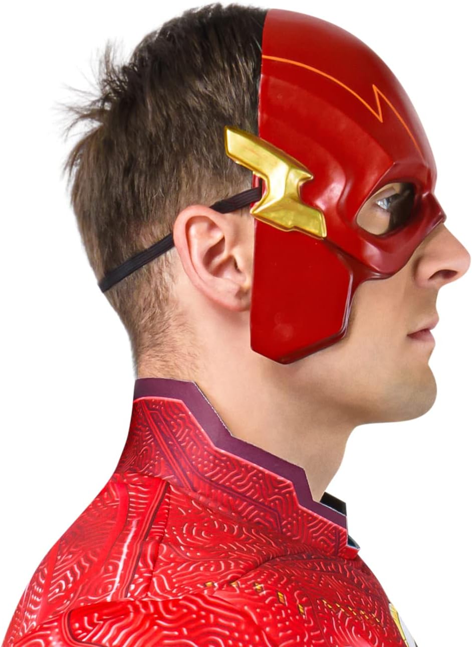 Rubies DC The Flash Movie: The Flash Half-Mask for Adults, Men's No Size
