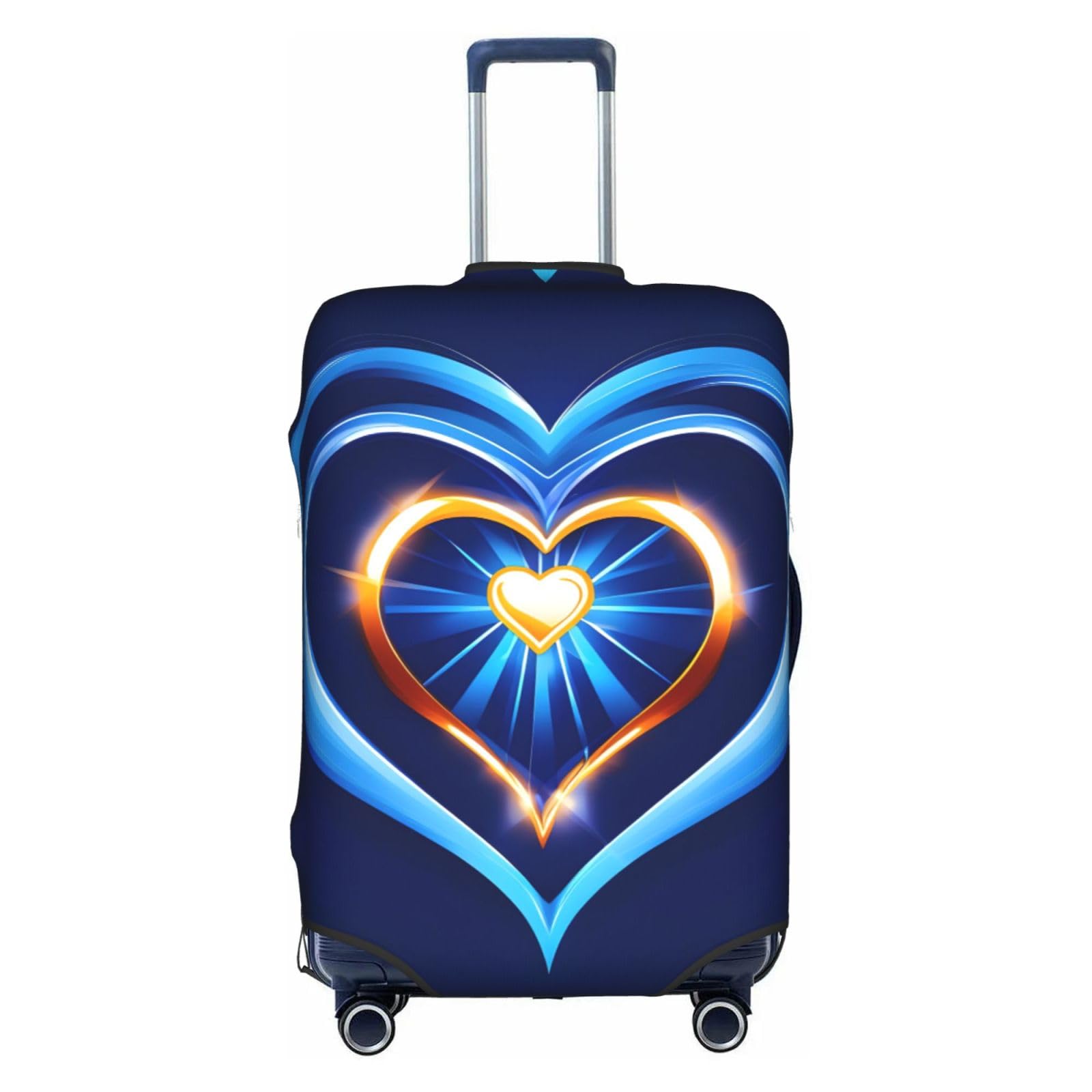 Housse de protection XL lavable contre la poussière motif cœur bleu - 8