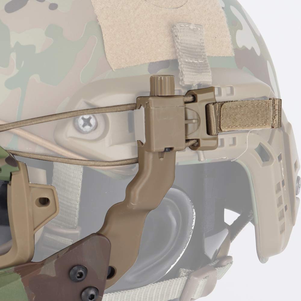 DETECH Fast Casque Lunettes Lunettes avec Masque Amovible Convient pour Airsoft Paintball Halloween Party