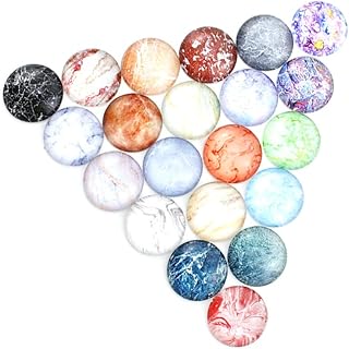 EXCEART Calcomanías De Vidrio Patrón De Mármol 50 Pegatinas Para Hacer Joyas y Accesorios
