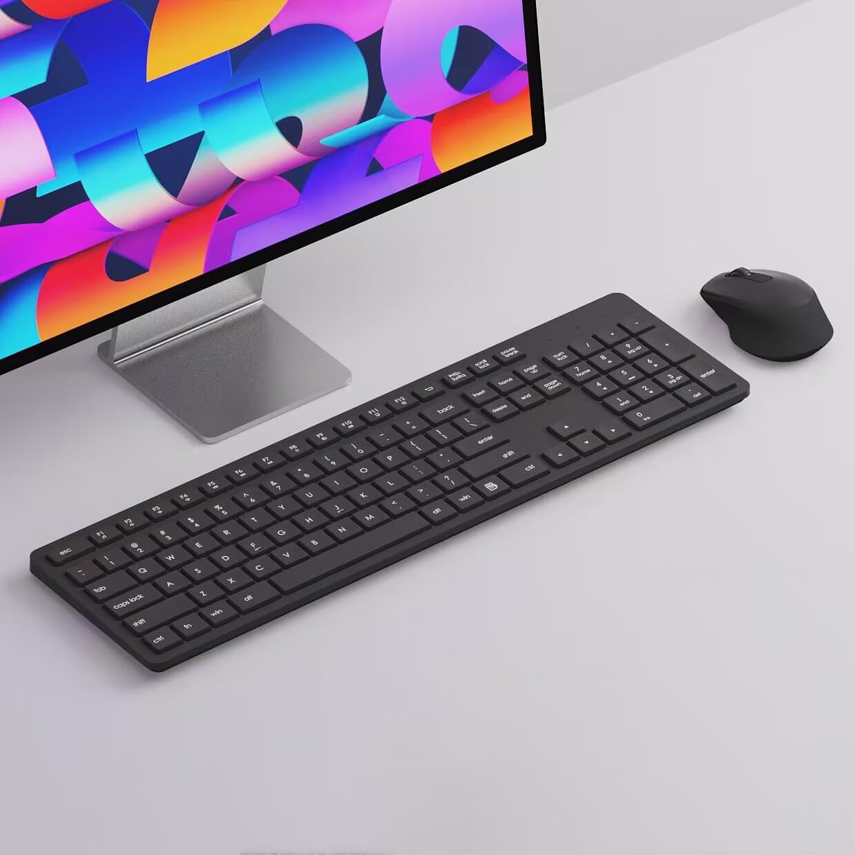 Wireless Keyboard Mouse Combo, UltraSlim USB Keyboard