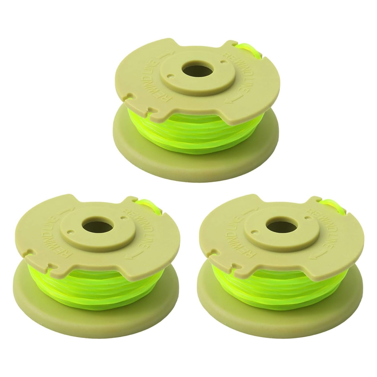 Strimmer Spool Replacement Wire – Compatible Line Trimmer Parts – Pre-Wound Nylon String Auto-Feed System – Garden Grass Cutting Tool Accessories for Lawn Maintenance (Pack of 3)