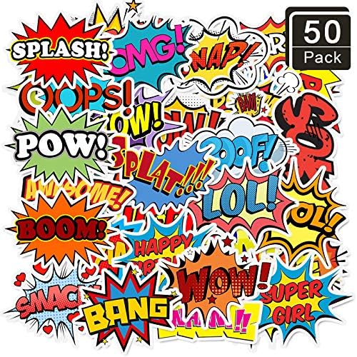 ATP ADT Superhero Slap Bracelet for Kids Boys & Girls -12PCS Superhero Birthday Party Supplies Favors - Super Hero Avengers Toys - Comic Super Hero Party Stickers (50 Pack) Carnival Prizes