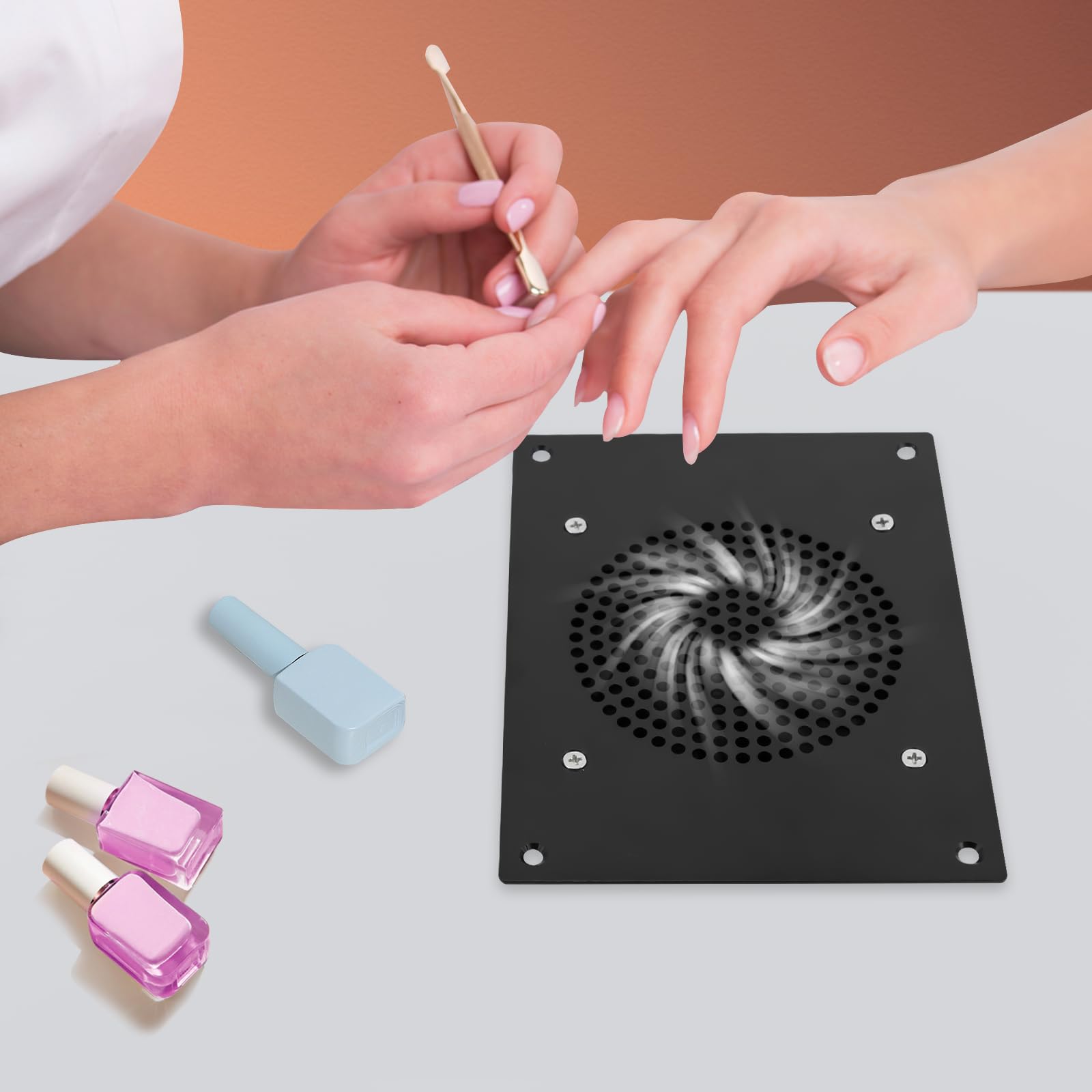 Aspirapolvere da tavolo per unghie da scrivania per assorbire la polvere fine della velocità della ventola: 3650RPM nero