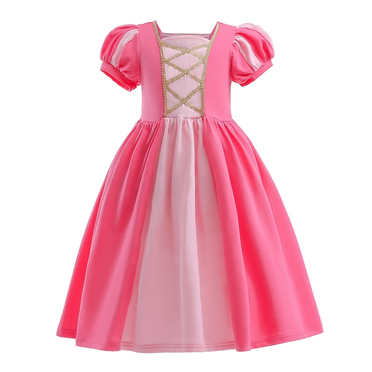 REXREII Girls Princess Halloween Costume Carnival Cosplay Cotton Dress Christmas Birthday Party Evening Pageant Ball Gown
