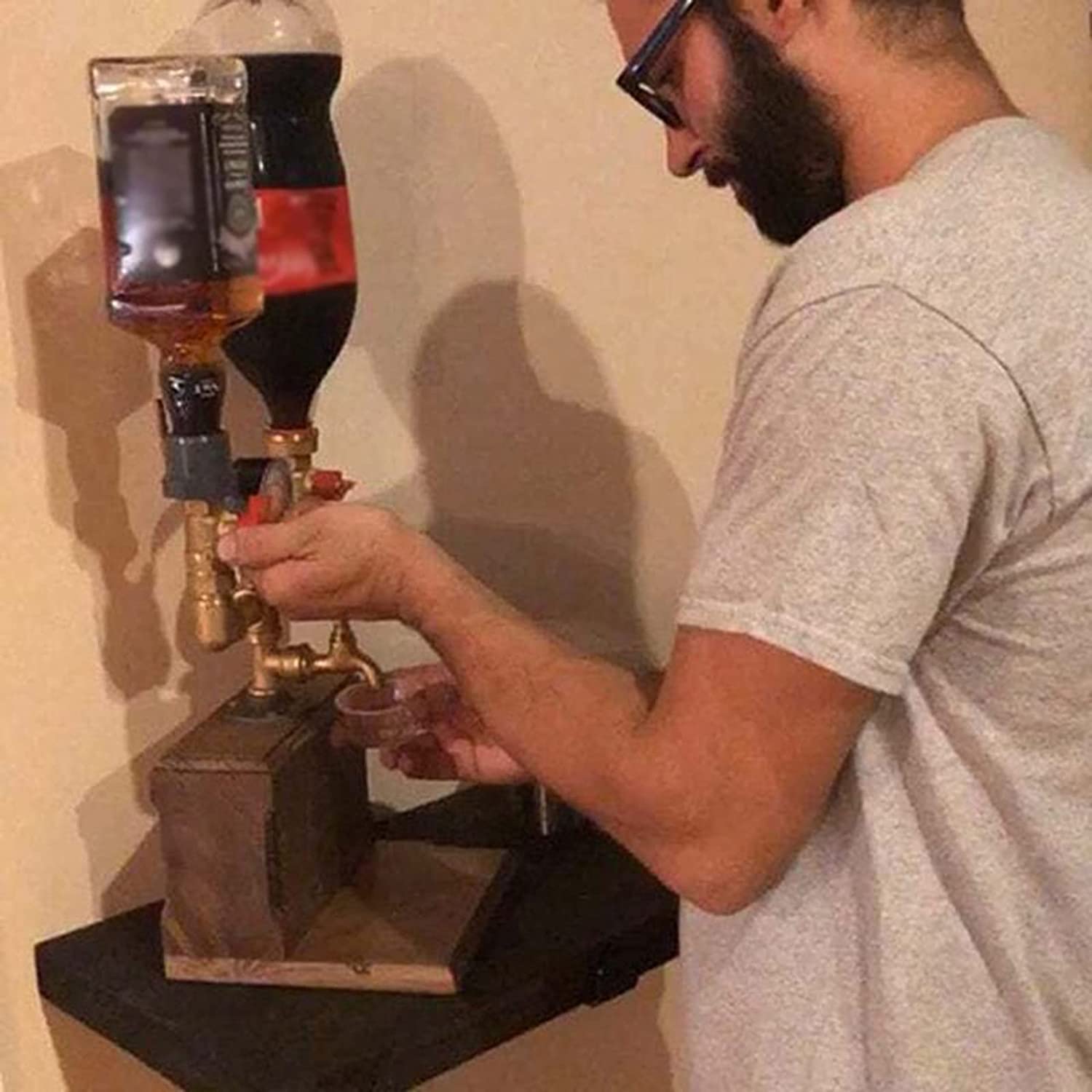 Amazon｜木製ウイスキー木材ディスペンサーウイスキーディスペンサー