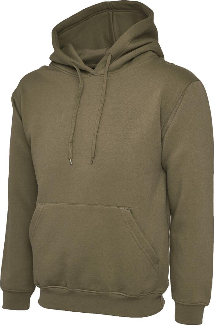 Shoppersbay Men's Military Green Uneek Uc502 Classic Hooded Sweatshirt 3XL