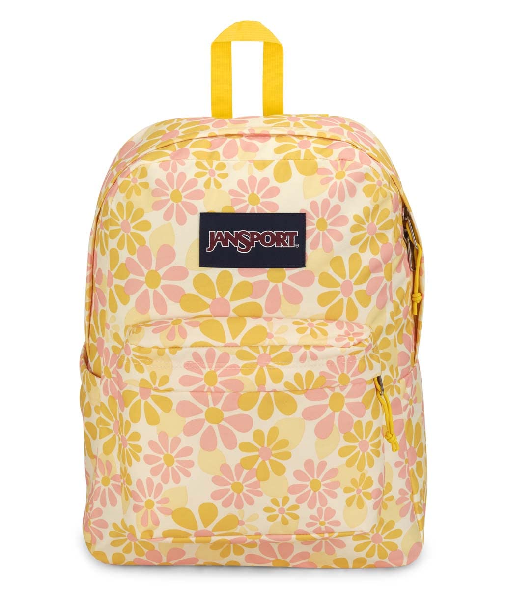 JanSport SuperBreak Plus Backpack with Padded 15-inch Laptop Sleeve and Integrated Bottle Pocket - Spacious and Durable Daypack for Work and Travel - Skip Daisy Yellow