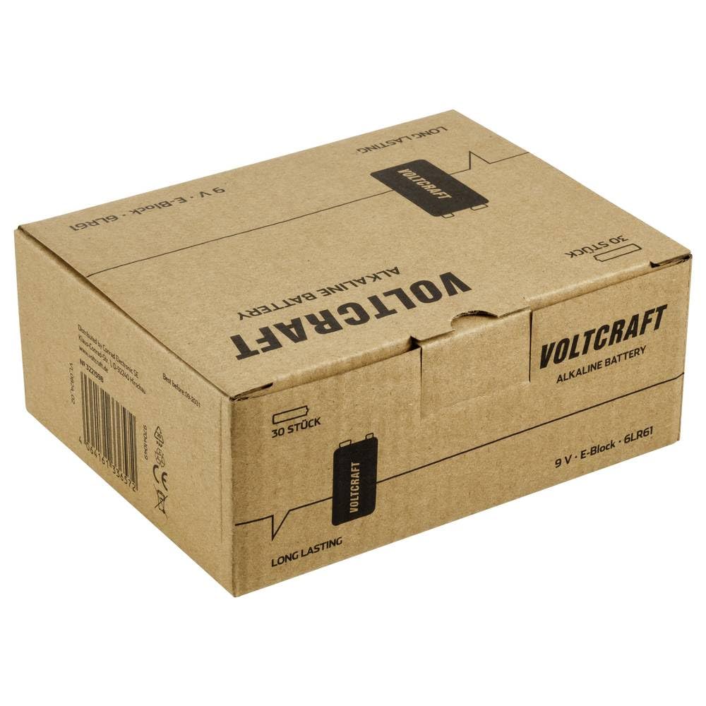 VOLTCRAFT VC-16107990 Pile 6LR61 (9V) alcaline(s) 550 mAh 9 V 30 pc(s)