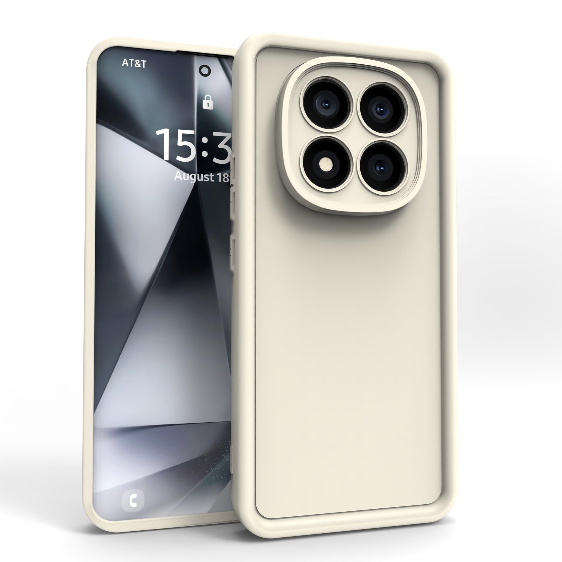 PanXCase Case for Xiaomi Redmi Note 14 Pro Plus 5G - Mobile Phone Case Silicone Case Soft Thin Lightweight Elegant Design Camera Protection Shockproof Scratch-Resistant Slim Protective Case (White)