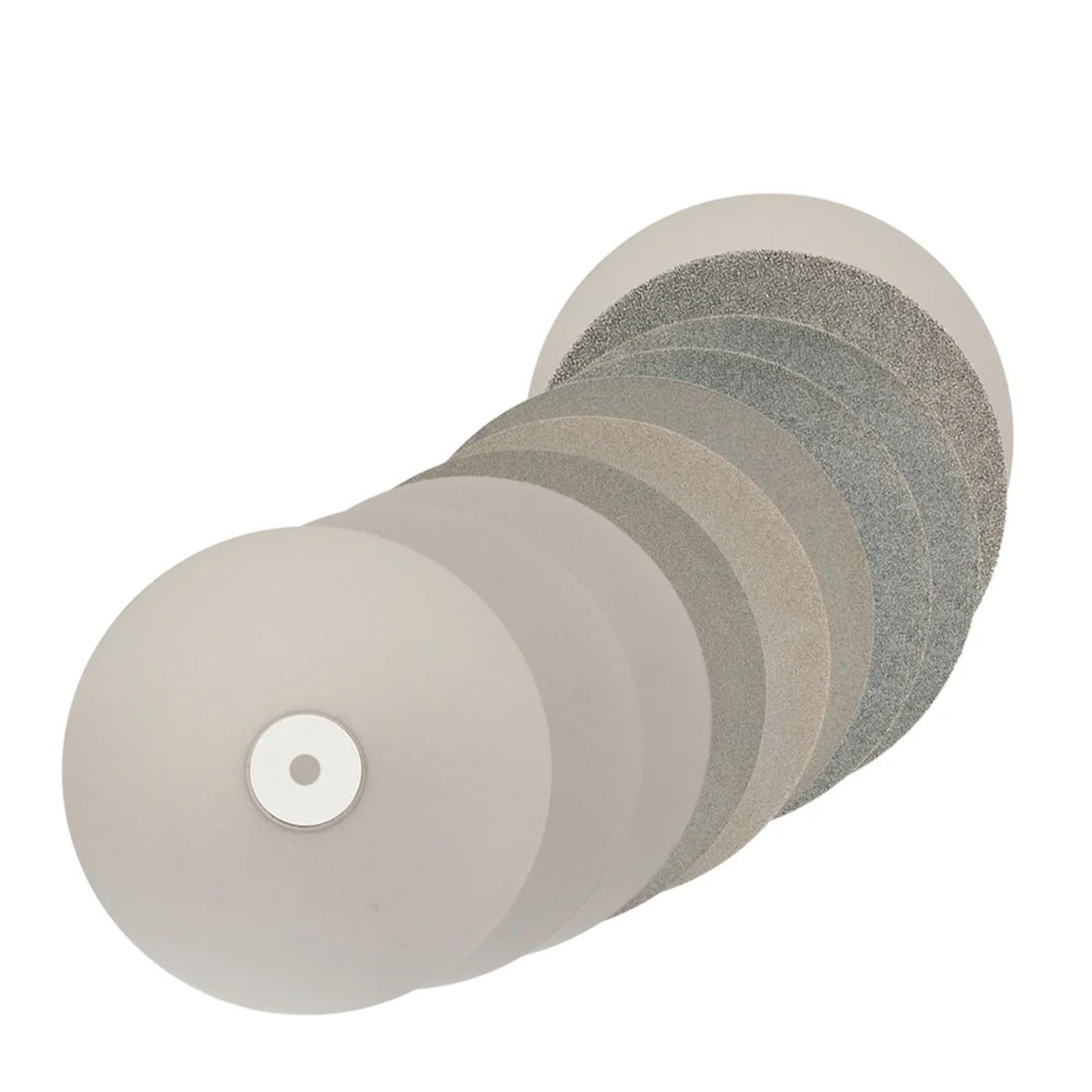 Disque de rodage revêtu de diamant de 8 pouces, 200mm, grain 60-2000, roues à recouvrement plates de 12.7mm, disque de meulage abrasif for pierres précieuses, bijoux-roche