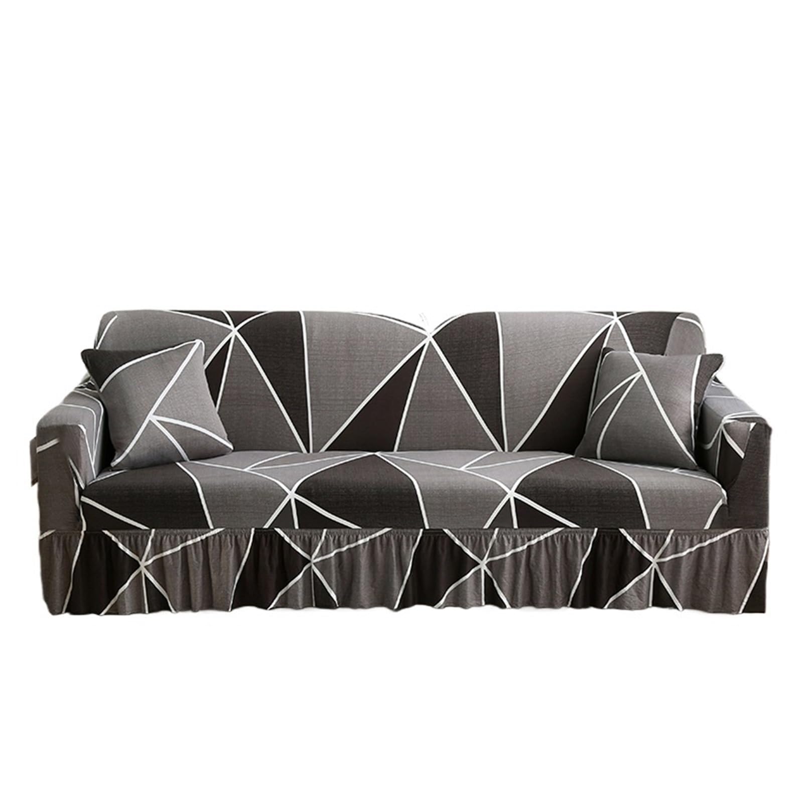 GCYEIDMA Skirt Sofa Cover Sofa Cover with Skirt Washable Elastic Stretchable Easy Fit Universal Furniture Protector(Color 29,3-seater(190-230cm))