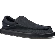Sanuk Mens Chiba Loafers for Men | Mens Shoes | Slip On Shoes for Men | Men's Slip-on Loafers | Comfort Foam Footbed Blackout
