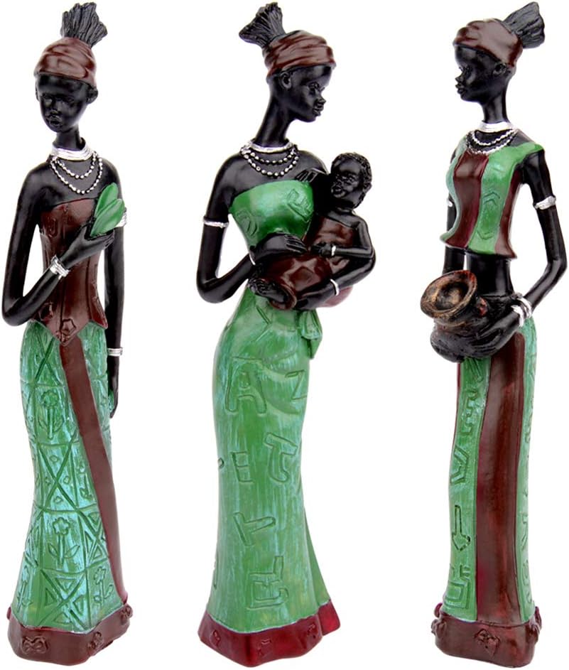 CYYKDA 3PACK Vintage African Statue 