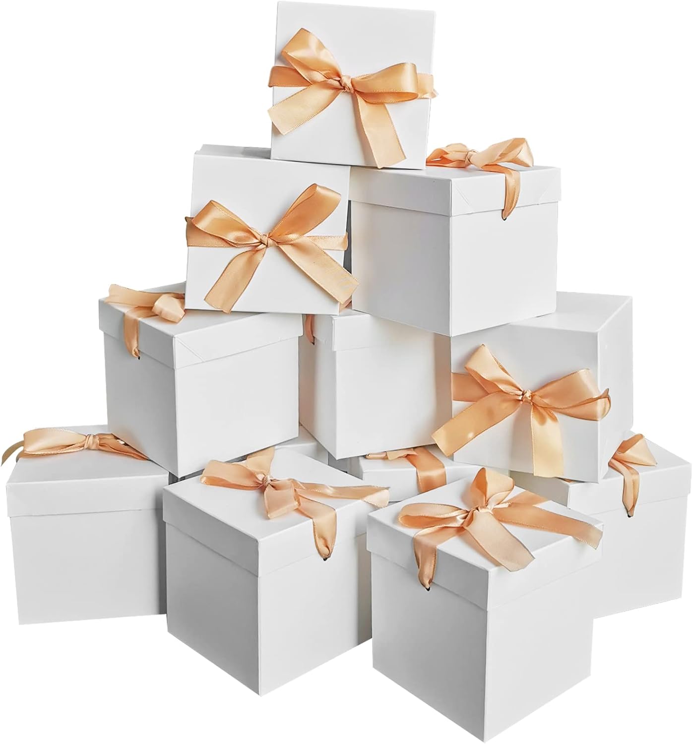 12Pack Small Gift Boxes with Lids,4x4x4 Inches Squared