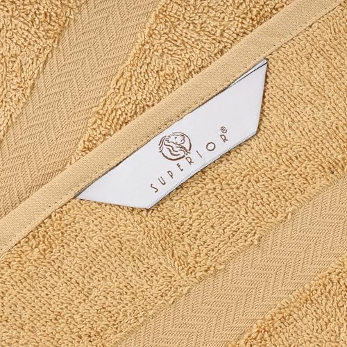 Superior Franklin Cotton Bath Sheet Set, 2 Pack Medium Weight Oversized Towels for Bathroom, Shower, Spa, Pool, Resort, Quick Dry, Home Lounge Essentials, Includes 2 Bath Sheets, Gold by SUPERIOR - Image 4