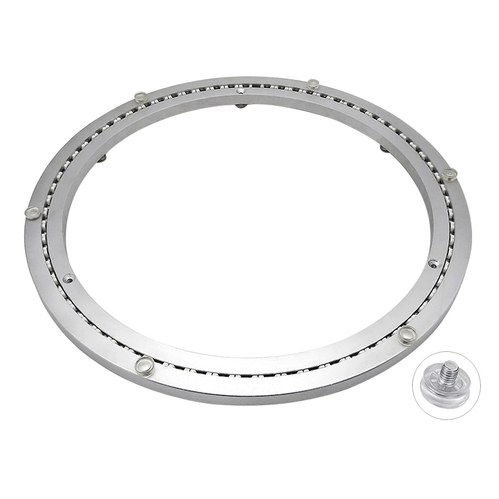 Plato Giratorio Mesa Silenciosa,60cm Grande Plataforma Giratoria,Placa Giratoria con Rodamiento,Base Giratoria de Aluminio para Restaurante TV Tartas Fotografia Monitor