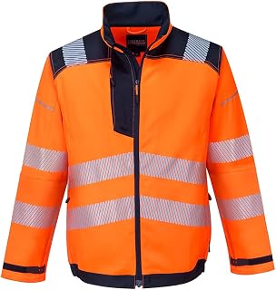 Portwest PW3 Hi-Vis Work Jacket, Size: L, Colour: Orange/Navy, T500ONRL