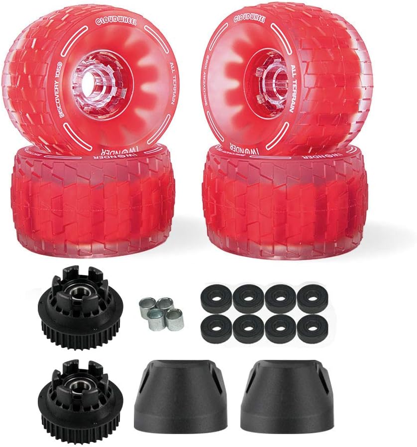 IWONDER Cloud Wheel Discovery 105mm/120mm for Exway Flex/Wave(36 Teeth) Boards Electric Skateboard Wheels and Pulley Conversion Kit