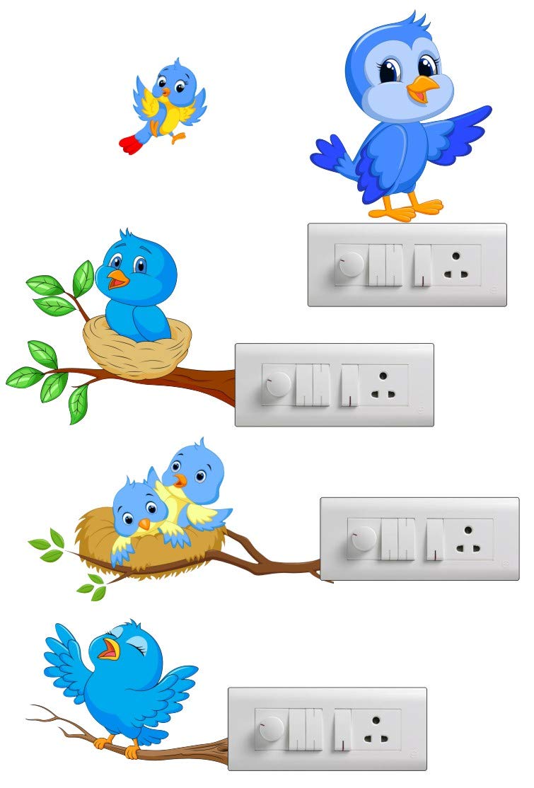 Heaven Decors Switch Board Cute Birds with Baby Sticker Size(27 x 28) Cm Multicolour (B08PC5Q8MV) Amazon Price History, Amazon Price Tracker