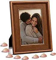 Porta Retrato 10x15 Acácia Plástico Amadeirado Moldura para Foto Mesa e Parede Vertical Horizontal Presente Dia dos Namorados Casal – Envio de Cor Conforme Estoque