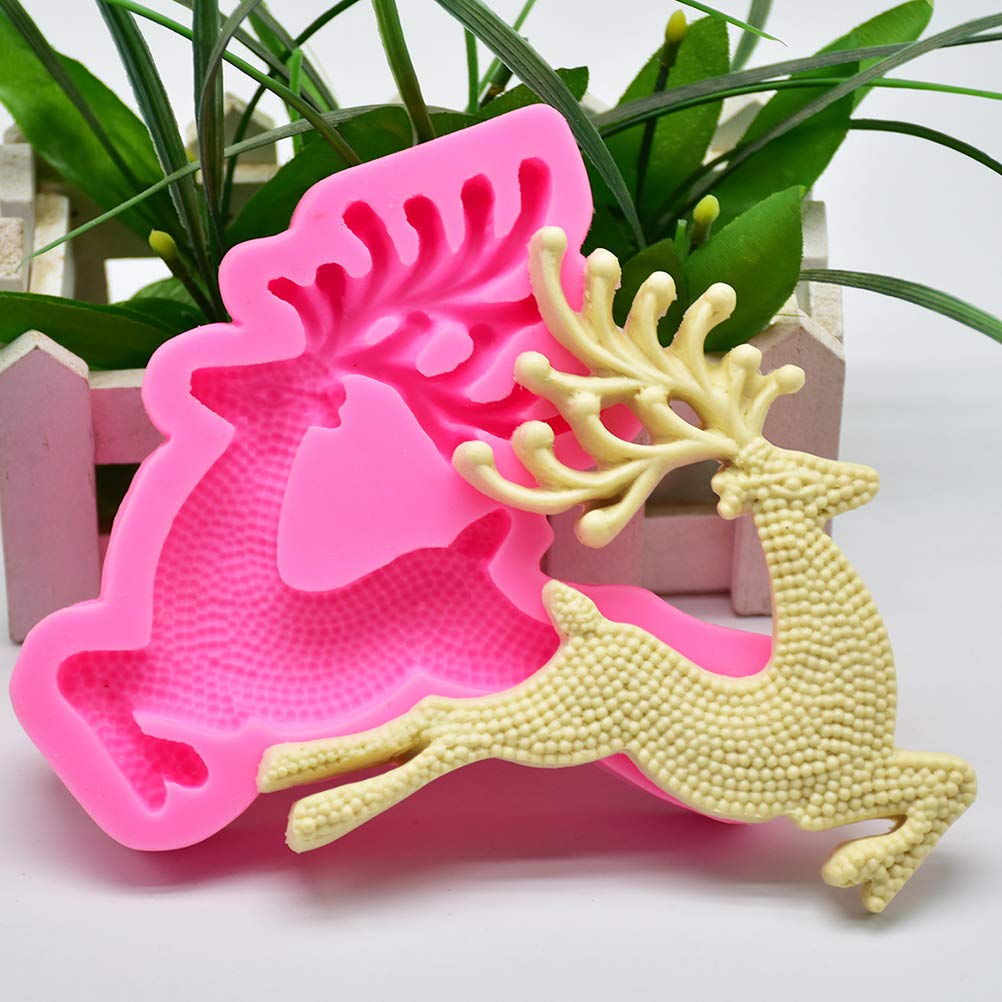 Cabilock 3D-Hirschkopf-Silikonform – Für Kuchen, Fondant, Schokolade, Eiswürfel & Mehr