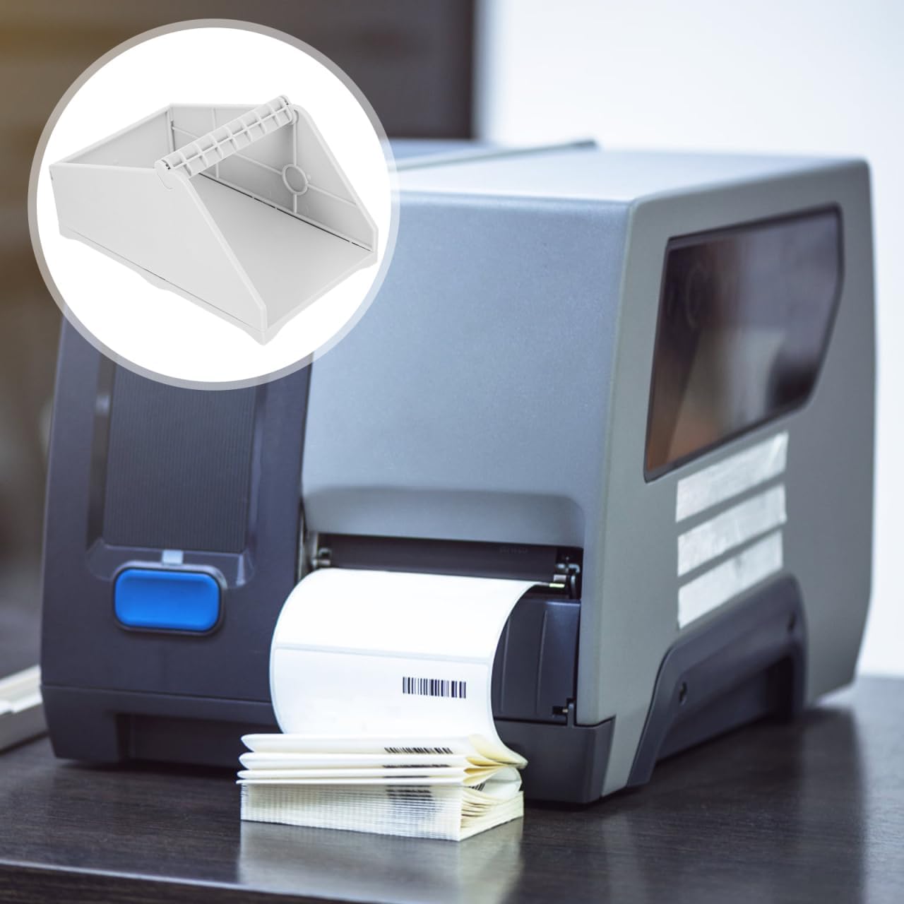 ARTIBETTER Thermal Label Holder Shipping Label Holder for Desktop Thermal Printers Space-Saving Roll Organizer Tool-Free Setup for Office Home Warehouse Retail image 2