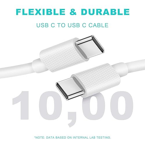 Miniatura 3 de Cable USB C a USB C de 10 pies, cable de carga USB C de Apple, cable USB C de 60 W, cable de carga rápida USBC tipo C compatible con Apple iPhone 15